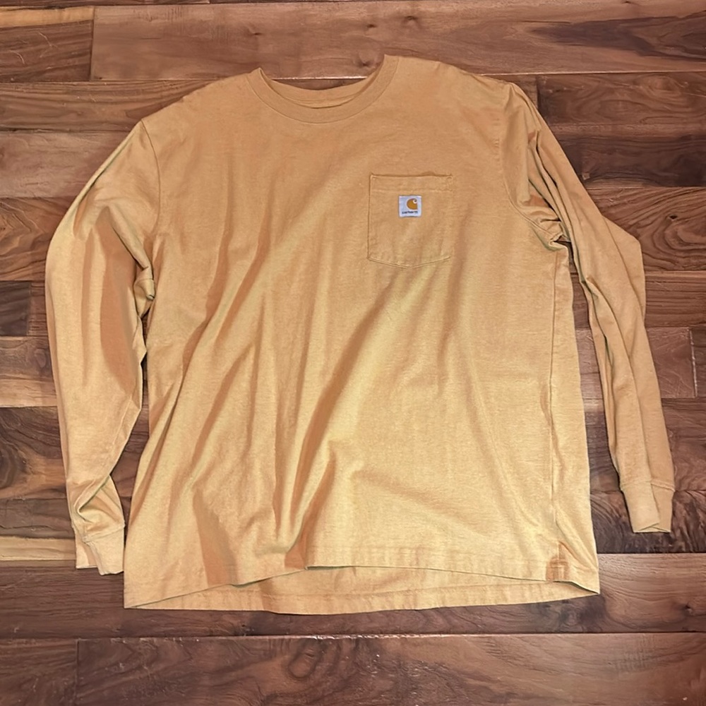 Tan/Khaki Long sleeve Carhartt shirt